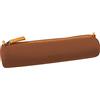 RHODIA 319044C - Astuccio Tondo Rame - 21,5 x 5,5 cm - Vere cuciture arancioni - Interno Jersey Avorio - Simil Cuoio - per penne, matite, pennarelli, piccole forniture - Rhodiarama