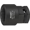 HAZET Inserto per chiave a bussola per albero motore 900SZ6-18 ∙ Quadrato 12,5 mm (1/2), esagono esterno 24 mm ∙ Profilo esterno doppio esagonale di trazione ∙ 18 mm