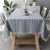 DHBHZD Tovaglia 140x280cm Tovaglia in cotone e lino Rettangolo Tovaglia Tovaglia in cotone pesante Lino antipolvere Tovaglia per tavolo da festa Tovaglia da cucina