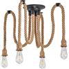 STARRYOL Lampadario Industriale Lampada a Sospensione, Lampada a Sospensione a 4 Corde per Sala da Pranzo, Sala, Ristorante, Bar, Caffè