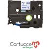 CartucceIn Nastro per etichette compatibile Brother TZE-263 blu su bianco