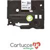 CartucceIn Nastro per etichette compatibile Brother TZE-FA4 blu su bianco
