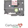 CartucceIn Nastro per etichette compatibile Brother TZE-222 rosso su bianco