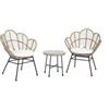 Essenza Set da esterno essenza fiji in acciaio e polyrattan, 2 sedute