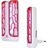 SWISSINNO Mini Trappola Adesiva LED 4W - Zanzariera Elettrica Compatta - Lampada Antizanzare Interno - Trappola Mosche - Funzionamento Silenzioso