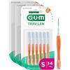 GUM TRAV-LER Scovolini interdentali | manico flessibile | pulizia profonda tra i denti e rimozione della placca | 0.9 mm, ISO 2 | Taglia S | Confezione 3x6