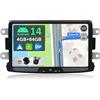 YUNTX [PX6+DSP] Android 14 Autoradio Adatto per Dacia Sandero/Renault Duster/Logan 2 - [4G+64G] - GPS 2 Din -Telecamera Posteriore Gratuiti - Supporto DAB/Bluetooth 5.0/Controllo del volante/WiFi/HDMI