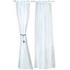 roba Set di Tende Rock Star Baby 3 - 2 Pezzi - 250 x 145 cm - Decorazione per Cameretta per Bambini - Stelline - Tessuto di Cotone Leggero e Trasparente - Bianco e Grigio