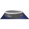 AVENLI Telo base per piscine autoportanti tonde c/struttura, 390 cm, Blu