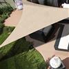 BAKAJI Vela Telo Parasole Tenda Triangolare Ombreggiante in Tessuto Resistente Protezione UV 90% per Ombra Giardino Terrazzo con Aggancio Connettori a D Colore Beige Corda Inclusa (4 x 4 Metri)
