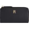 Tommy Hilfiger Portafoglio Donna Slim Grande, Multicolore (Black), Taglia Unica