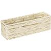 Wenko Scatola da Bagno Vabriano, Cestino Portaoggetti in Rete di Carta, per Bagno e Ufficio, 32 x 10 x 10 cm, Stile Boho, Beige