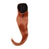 WIG ME UP - Toupet/Coda di Cavallo Voluminosi Lisci, Mini ganci a Farfalla, Fermacapelli a Pettine e sezione Elastica circa 60 cm Rosso ramato WK06-350