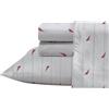 Nautica - Set di lenzuola queen size, percalle di cotone, fresco e fresco, leggero e traspirante (Audley Stripe Red, Queen)