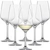 Schott Zwiesel 115670 Weisswein Taste 0, calici per vino bianco in cristallo trasparente privo di piombo, dimensioni: 7,9 x 7,9 x 21,1 cm, confezione da 6 pezzi