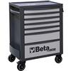BETA RSC24/7-G - Cassettiera porta attrezzi completa da officina con 7 cassetti e 4 ruote Ø 125 mm. Cassettiera portautensili personalizzabile con accessori integrabili. Grigio/Antracite