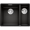 Blanco Lavello una vasca SX con vaschetta SUBLINE 340/160-F 1525984 finitura nero da 55.2x42.7 cm - Filotop