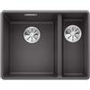 Blanco Lavello una vasca SX con vaschetta SUBLINE 340/160-F 1519803 finitura grigio roccia da 55.2x42.7 cm - Filotop