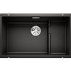 Blanco PRONTA CONSEGNA - Blanco Lavello una vasca con gocciolatoio dx integrato SUBLINE 700-U Level 1526004 finitura nero da 73x46 cm - Sottotop