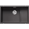 Blanco PRONTA CONSEGNA - Blanco Lavello una vasca con gocciolatoio dx integrato SUBLINE 700-U Level 1518973 finitura grigio roccia da 73x46 cm - Sotto