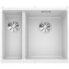Blanco Lavello una vasca DX con vaschetta SUBLINE 340/160-U 1520406 finitura bianco da 55.5x46 cm - Sottotop