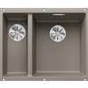 Blanco Lavello una vasca DX con vaschetta SUBLINE 340/160-U 1520409 finitura tartufo da 55.5x46 cm - Sottotop