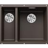 Blanco Lavello una vasca DX con vaschetta SUBLINE 340/160-U 1520410 finitura caffè da 55.5x46 cm - Sottotop