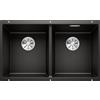 Blanco PRONTA CONSEGNA - Blanco Lavello due vasche SUBLINE 350/350-U 1525987 finitura nero da 75.5x46 cm - Sottotop