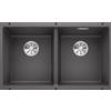 Blanco PRONTA CONSEGNA - Blanco Lavello due vasche SUBLINE 350/350-U 1518960 finitura grigio roccia da 75.5x46 cm - Sottotop