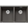 Blanco Lavello due vasche SUBLINE 350/350-U 1527347 finitura grigio vulcano da 75.5x46 cm - Sottotop
