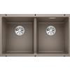 Blanco PRONTA CONSEGNA - Blanco Lavello due vasche SUBLINE 350/350-U 1518598 finitura tartufo da 75.5x46 cm - Sottotop