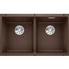 Blanco PRONTA CONSEGNA - Blanco Lavello due vasche SUBLINE 350/350-U 1518599 finitura caffè da 75.5x46 cm - Sottotop