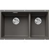 Blanco Lavello due vasche SUBLINE 430/270-U 1527350 finitura grigio vulcano da 75.5x46 cm - Sottotop