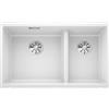 Blanco PRONTA CONSEGNA - Blanco Lavello due vasche SUBLINE 430/270-U 1523155 finitura bianco da 75.5x46 cm - Sottotop