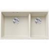Blanco PRONTA CONSEGNA - Blanco Lavello due vasche SUBLINE 430/270-U 1527167 finitura soft white da 75.5x46 cm - Sottotop