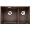Blanco PRONTA CONSEGNA - Blanco Lavello due vasche SUBLINE 430/270-U 1523160 finitura caffè da 75.5x46 cm - Sottotop