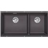 Blanco PRONTA CONSEGNA - Blanco Lavello due vasche SUBLINE 480/320-U 1519475 finitura grigio roccia da 85.5x46 cm - Sottotop