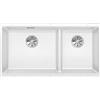 Blanco PRONTA CONSEGNA - Blanco Lavello due vasche SUBLINE 480/320-U 1519478 finitura bianco da 85.5x46 cm - Sottotop