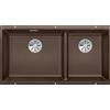 Blanco PRONTA CONSEGNA - Blanco Lavello due vasche SUBLINE 480/320-U 1519483 finitura caffè da 85.5x46 cm - Sottotop