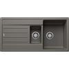 Blanco Lavello una vasca con vaschetta e gocciolatoio LEGRA 6 S 1527271 finitura grigio vulcano da 100x50 cm - Sopratop