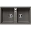 Blanco Lavello due vasche LEGRA 9 1537393 finitura grigio vulcano da 86x50 cm - Sopratop