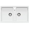 Blanco PRONTA CONSEGNA - Blanco Lavello due vasche LEGRA 9 1526678 finitura bianco da 86x50 cm - Sopratop