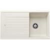 Blanco Lavello una vasca con gocciolatoio ZIA 45 SL 1527201 finitura soft white da 86x50 cm - Sopratop