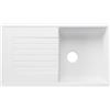 Blanco PRONTA CONSEGNA - Blanco Lavello una vasca con gocciolatoio ZIA 5 S 1527204 finitura soft white da 86x50 cm - Sopratop