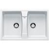 Blanco PRONTA CONSEGNA - Blanco Lavello due vasche ZIA 8 1524694 finitura bianco da 78x50 cm - Sopratop