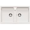 Blanco PRONTA CONSEGNA - Blanco Lavello due vasche ZIA 9 1516678 finitura bianco da 86x50 cm - Sopratop
