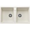Blanco PRONTA CONSEGNA - Blanco Lavello due vasche ZIA 9 1527210 finitura soft white da 86x50 cm - Sopratop