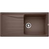 Blanco Lavello una vasca con gocciolatoio SONA XL 6 S 1519697 finitura caffè da 100x50 cm - Sopratop