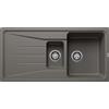 Blanco Lavello una vasca con vaschetta e gocciolatoio SONA 6 S 1527337 finitura grigio vulcano da 100x50 cm - Sopratop