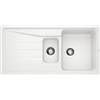 Blanco Lavello una vasca con vaschetta e gocciolatoio SONA 6 S 1519855 finitura bianco da 100x50 cm - Sopratop
